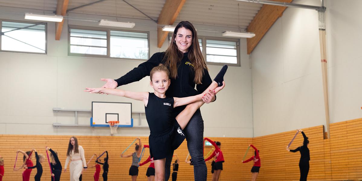 Larissa Kastein mit ihrer Tochter